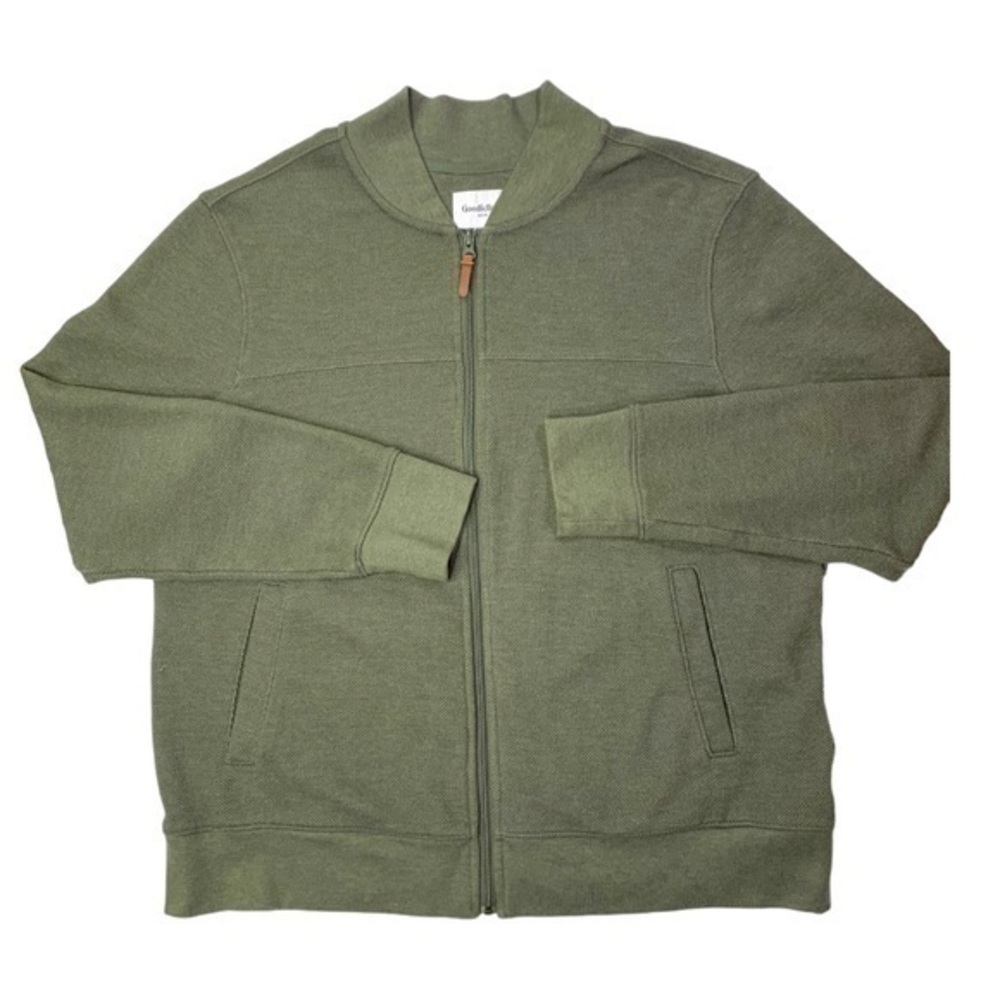 Mens Zip Up Green Sweater Goodfellow & Co Shacket size XL